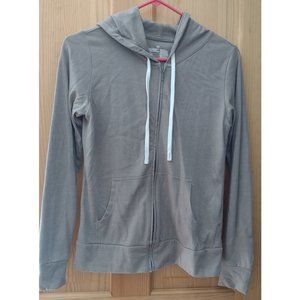 Muji Mocha/Beige Lightweight Jersey Knit Hoodie, XS